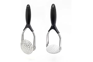 VAPPORE Machacador de Patatas Manual Plegable, Prensa Manual de Patatas Frutas y Verduras, Pasapures Acero Inoxidable con Mango Antideslizante/Utensilios de Cocina para hacer Pure de Patatas.Tamaño29x9,5cm