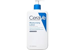 CeraVe Lotion hydratante, hydratant quotidien pour le visage et le corps, avec 3 céramides essentiels et acide hyaluronique, pour peaux sèches à très sèches, 562 ml