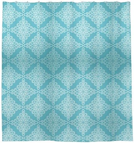 Turquoise Aqua Chinese Knot Shower Curtain 180 x 180 CM