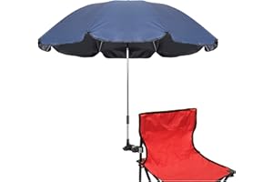 GRANDMEI Chair Parasol with Clamp,46 inches UPF 50+ Clip on Umbrella for Patio,Beach Chairs,Strollers,Wheelchairs,Golf Carts