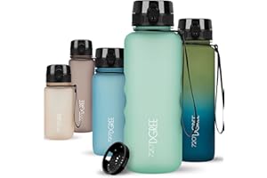 720°DGREE Borraccia 1,5 Litri “uberBottle“ +Setaccio, softTouch - Senza-BPA, Prova di Perdite - Bottiglia XL, Borracce Acqua Sportiva per Palestra, Studio Fitness, Gym, Workout, Escursioni, Università