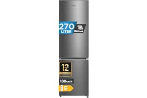 Midea 270L Kühlschrank mit gefrierfach(-24°C),Total Nofrost, 180cm,41dB | 199L Kühlteil + 