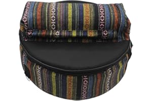 Hapihom Snare Drum Bag Ethnic Style Pattern Backpack Drum Case With Outside Pockets Storage Pouch Instrument Accessories