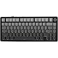 ATTACK SHARK X85 Gasket Mechanical Keyboard with Knob,75% Tri-Mode(BT5.0/2.4G/USB-C) Wireless Gaming Keyboard &Five-Layer Padding, RGB,5000mAh, Hot-Swappable Side Print PBT Keycaps(Black Gradient)