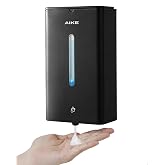 AIKE Automatic Foam Soap Dispenser, Wall Mounted for Commercial Use, 1000ML Stainless Steel for Foaming Hand Soap, AK1207FA