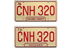 CELEBRITY MACHINES Dukes of Hazzard | General Lee | Metal Stamped License Plates