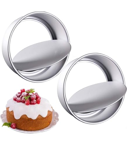 8-Inch Round Aluminum Baking Pan With Removable Bottom - Non-Stick, Anodized, Silver Cake Mold