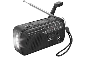 LogiLink Dynamo/sol/handvev radio FM/AM och SW1/SW2, med LED-SOS ficklampa, kan även användas som powerbank, superkompakt