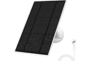 GENERIC 3W Solar Panel for Security Camera, Solar Panel for DC 6V Outdoor Low Power Camera, Ring Camera Solar Charging Panel, Solar Panels with Type-C Port, IP66 Waterproof, 360°Adjustable Mount, 9.8ft Cable