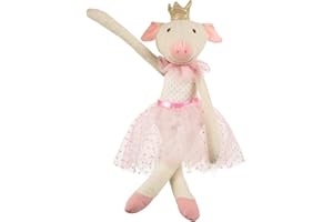 Orange Tree Toys Pig Princess Doll, Soft Rag Doll - Cuddly Toys for Girls, Plush Toys Handmade from Cotton - Soft Toys for Babies, First Baby Doll Suitable for Newborn