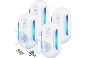 CENBOU 2025 Strongest Ultrasonic Pest Repeller, 4PCS Mouse Repellent for Indoor Use, Effective Plug in Pest Control for Mice, Rats, Spiders, Cockroaches - Radiation Free
