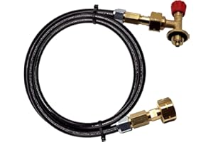Gomet Campingaz 901,904,907 - Adattatore per bombola di gas butano/riempitore, set di connettori con tubo da 8 mm (2 metri)