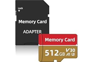 senmanber Speicherkarte 512 GB Hohe Geschwindigkeit TF Karte Mini Memory Card mit Adapter High Speed Speicherkarten für Dashcam/Computer/Smartphone/Actionkamera/Tablet (512GB)
