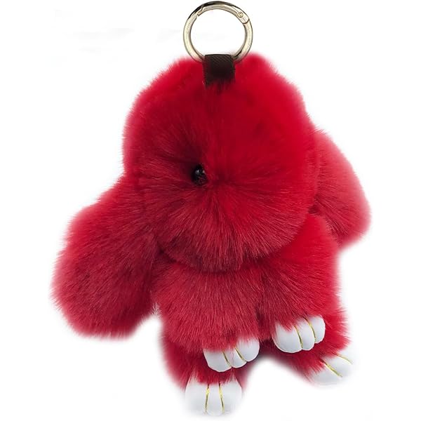 Lot De 7 Porte-clés Peluche Cœur De Pêche - Pompons, Doux, Cadeau Mignon - 9
