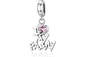 NINGAN Coeur sculpté argent sterling s925 authentique perle pendentif charme cadeau pour maman Convient pour les colliers de bracelet