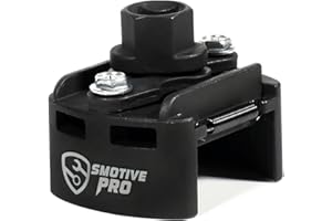 SMOTIVEPRO Adjustable Oil Filter Wrench Set 60-80mm, 1/2" Drive Universal Oil Filter Removal Tool with 2 Durable Serrated Non-Slip Jaws