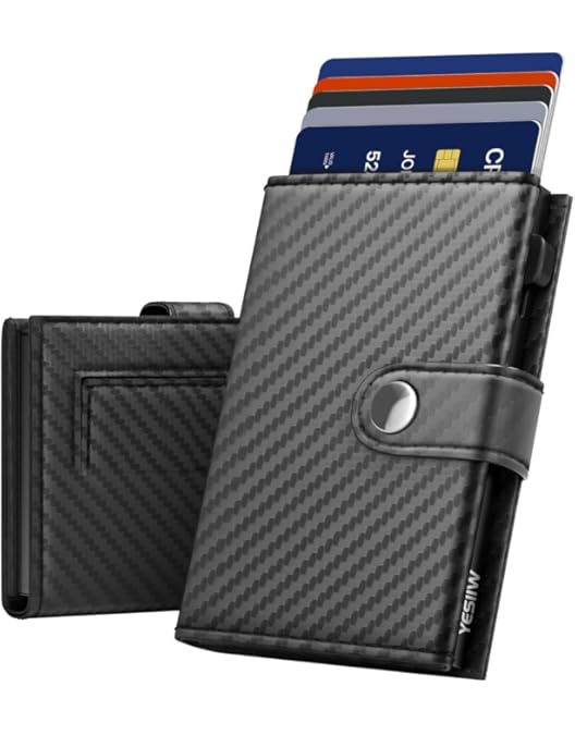 TENBST Slim Men's Wallet with Money Compartment and RFID