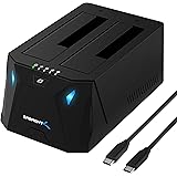 SABRENT Station d'accueil Sabrent USB de Type-C SATA 2,5 Pouces et 3,5 Pouces Double Baie pour Deux disques durs | Fonction d