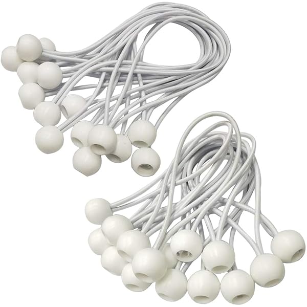 Lot De 60 Tendeurs Élastiques Pour Bâche - 10cm (Étirable Jusqu'à 23cm) | Latex Résistant | Pour Camping, Tente, Bâche