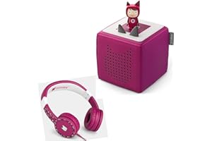 TONIES Boxine Toniebox Starterset Beere mit Kreativtonie + Kinderkopfhörer Tonie-Lauscher