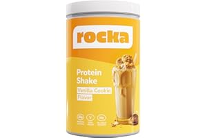 ‎ROCKA NUTRITION Rocka Nutrition NO WHEY veganes Proteinpulver | Pflanzliches Protein Pulver mit 20 g Protein pro Portion | Multikomponentenprotein | 100% Geschmack | 1 kg (Vanilla Cookie)