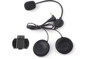 FTVOGUE Helmmikrofon, Weiches Kabel, Headset und Clip-Zubehör, Motorrad-Intercom-Zubehör Motorradsport -Headset für V6/V4-Motorradhelm-Interphone-Intercom