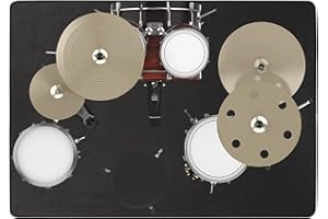 IBVIVIC Tapis pour Batterie et Percussions Antidérapant & Insonorisé, Tapis Professionnel de Jazz, pour Grosse Caisse Claire et Autres Instruments de Musique 160×200CM (Noir)