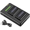 NEEWER NP-FW50 Set Caricabatteria per Fotocamera Compatibile con Sony ZV-E10, A7, A7R, A7RII, A7II, A7SII, A7S, a3000, a5000,