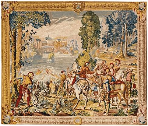 Tapestry Tapisserie Gobelin reproduction unique CHASSE DE MAXIM. LE BAT L'EAU 216 X 265