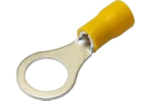 All Trade Direct 20 x Yellow 10.5mm Ring Insulated Wire Connector Electrical Crimp Terminal