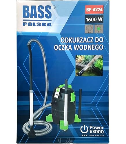 4in1 Aspirateur de bassin 1400W, tuyau d'aspiration extra long et tube
