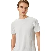 Slim Fit Tiş&ouml;rt Bisiklet Yaka Kısa Kollu Dokulu