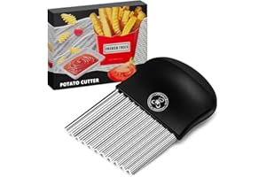 Starchef Stainless Steel Crinkle Cutter Potato Chips Vegetable Waby Maker Slier