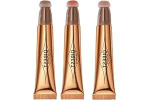 KTOULER 3 Farben Contour Highlighter Make-up Stick, Blush Highlighter Contouring Pen, 3-in-1 lange anhaltende seidige Schimmer Cream Gesicht Contour Highlighter Make-up Stick(01#,02#,05#)