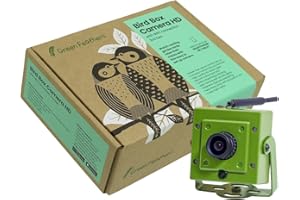 GREEN FEATHERS HD 1080p WiFi Birdbox Camera With Recording And Night Vision - Garden Wildlife Camera & Habitat Kit, Perfect For Viewing Birds and Other Animals At Home On Your Phone, Tablet And TV, Educational