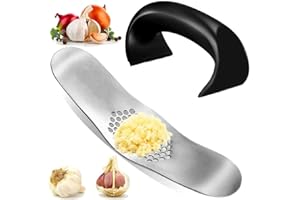 SSYANG 2Pcs Spremiaglio,Pressa Aglio Spremiaglio in Acciaio Inossidabile Zenzero Garlic Press Tritacarni Con funzione apribottiglie,per Aglio Facile da Spremere e Pulire Lavabile in Lavastoviglie