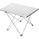 HAEGS Full Al&uuml;minyum Katlanır Kamp Masası, Piknik, BBQ, Balık&ccedil;ılık, Doğa Aktiviteleri, Plaj i&ccedil;in Kolay Taşınabilir Kompakt Ou
