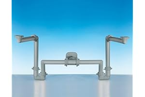 LIRA SPA A.1115.76 SIFONE Spazio BAGNO Doppio Siphon Peu encombrant pour lavabo Double, Gris