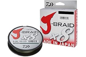 Daiwa J-Braid 8 Braid 300m dark green - Round braided fishing line