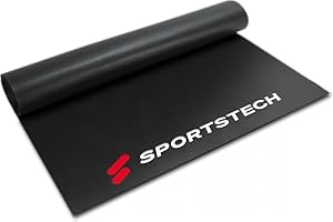 Sportstech Esterilla Protección de Suelo 4-6mm | Esterilla Protectora para aparatos de Fitness | Alfombra Antideslizante para Cintas de Correr y Bicicletas | Resistente al Sudor - También para Yoga