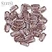 Neitsi® 50PCS Clip for Hair Extensions Wigs I SHAPE U SHAPE Metal Hair Snap Clips DIY (Brown#, I shape--2.3cm)