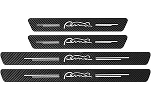 EAGLEG 4 Piezas Pegatina para Umbral de Coche para Fo-rd Fiesta Focus KUGA Edge C-MAX ST-Line, Fibra Carbono, Antidesgaste, Antiarañazos - Fuerte Capacidad Adhesiva, PumaSt