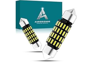 AURORIONCG 2PCS 36MM C5W Bombillas LED 12V 24V Luz Interior Luces de Matrícula 320LM 6500K