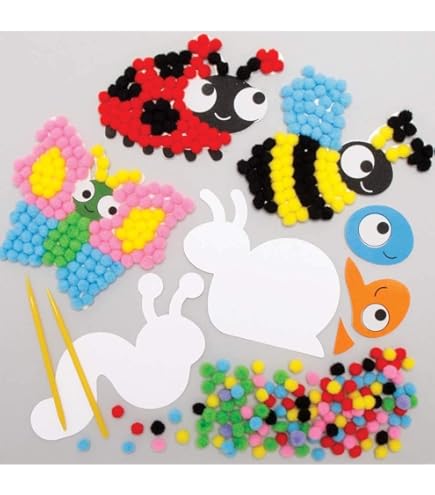 Baker Ross FE784 Autocollant Enfant Mousse Et Paillette Motif