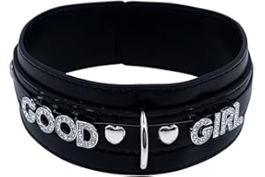 paloli Pink Choker Necklace for Women Leather Collar Fluffy Punk Leash Neck Choker Gothic Cosplay Sexy Jewelries