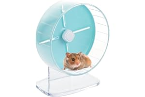 LOPYXBR 7.8 Inches Super Silent Hamster Wheel for Hamster Exercise, Adjustable Hamsters Wheel 28cm-20cm, Blue Hamsters Exercise Wheel with Stable Stand for Gerbil, Chinchilla and Small Animal