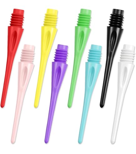 Kwmobile Lot De 18 Tiges Fléchettes 48mm Métal Avec Anneau Silicone - Rechange 2BA Pour Fléchettes, Différentes Couleurs