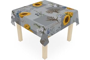 AKAKUS Table Cloth Wipeable Tablecloth PVC Plastic Wipe Clean Waterproof Square Table Cover Protector for Kitchen Picnic Outdoor Indoor (DT53, 137x185.cm (54"x73" inch))