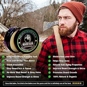 Premium Beard Balm | Mountain Woodsman | The Best Beard Conditioner & Softener to Shape & Style Your Beard, While… - Image 4