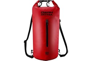 ‎OSAH DRYPAK OSAH DRYPAK Dry Bag Wasserdichter Packsack 5L 10L 15L 20L 30L wasserdichte Tasche Sack Beutel Lang Schulter Verstellbarer Schultergurt für Kajak Boot Angeln Rafting Schwimmen Wassersport Treiben